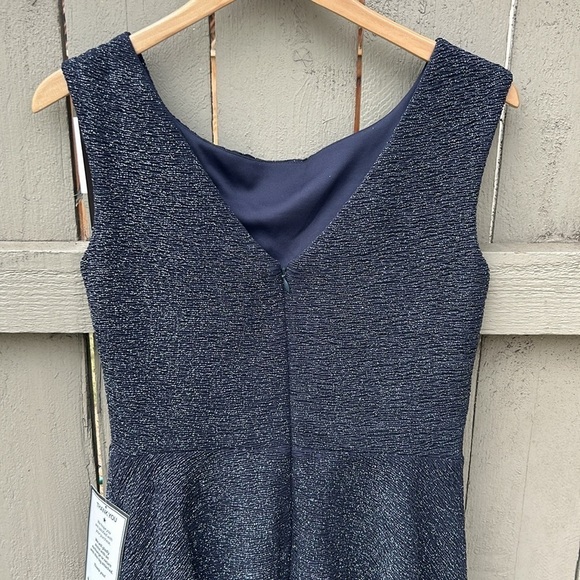 NWT B & A by Betsey and Adam Cocktail Dress Black With Silver Sparkles Prom - Picture 12 of 13